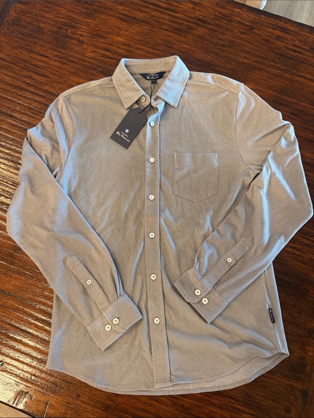 Ben Sherman Men's grey Button-Down Long Sleeve Shirt
